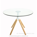 Mesa de jantar de madeira maciça de alta qualidade com design recente